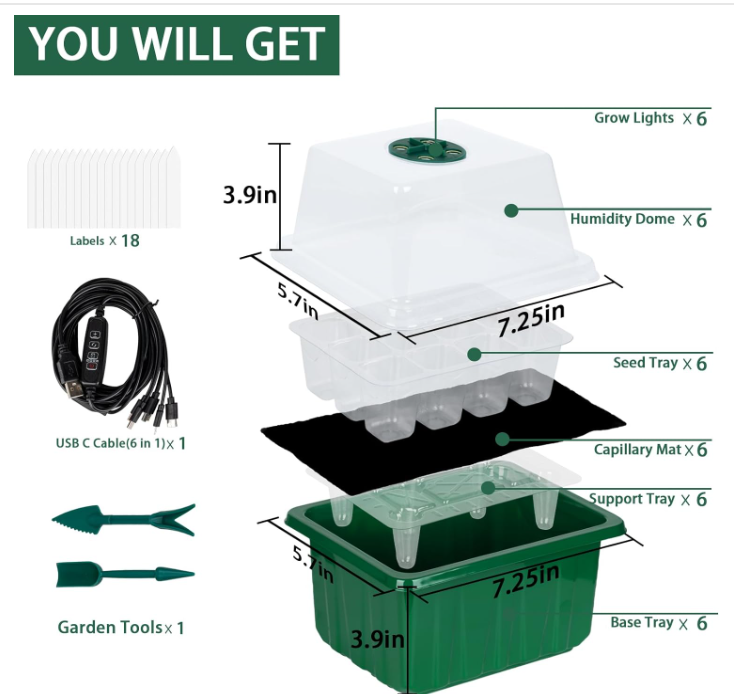 Kit de 6 plateaux de semis réu - Humidity Dome Kit avis et prix